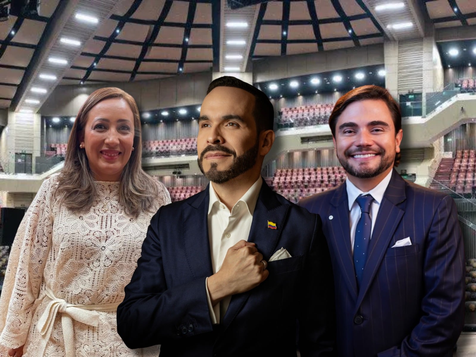 Abelardo de la Espriella, Santiago Osorio y Alejandra Abasolo