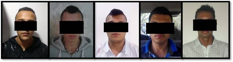 A los presuntos asesinos se les protege su identidad como lo ordena la legislación colombiana, ya que se trata de cinco presuntos delincuentes y no de personas ya condenadas.