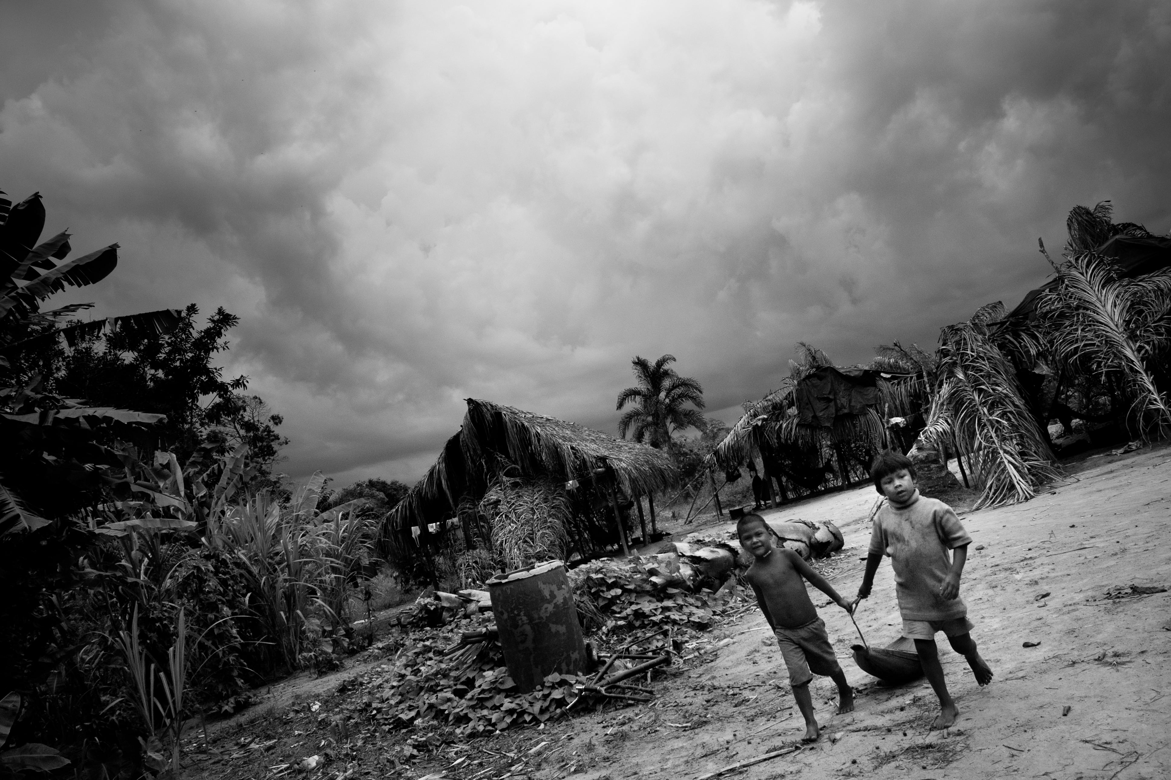 Comunidad Nukak en un refugio cerca a San José del Guaviare (2009) | Foto: Getty Images