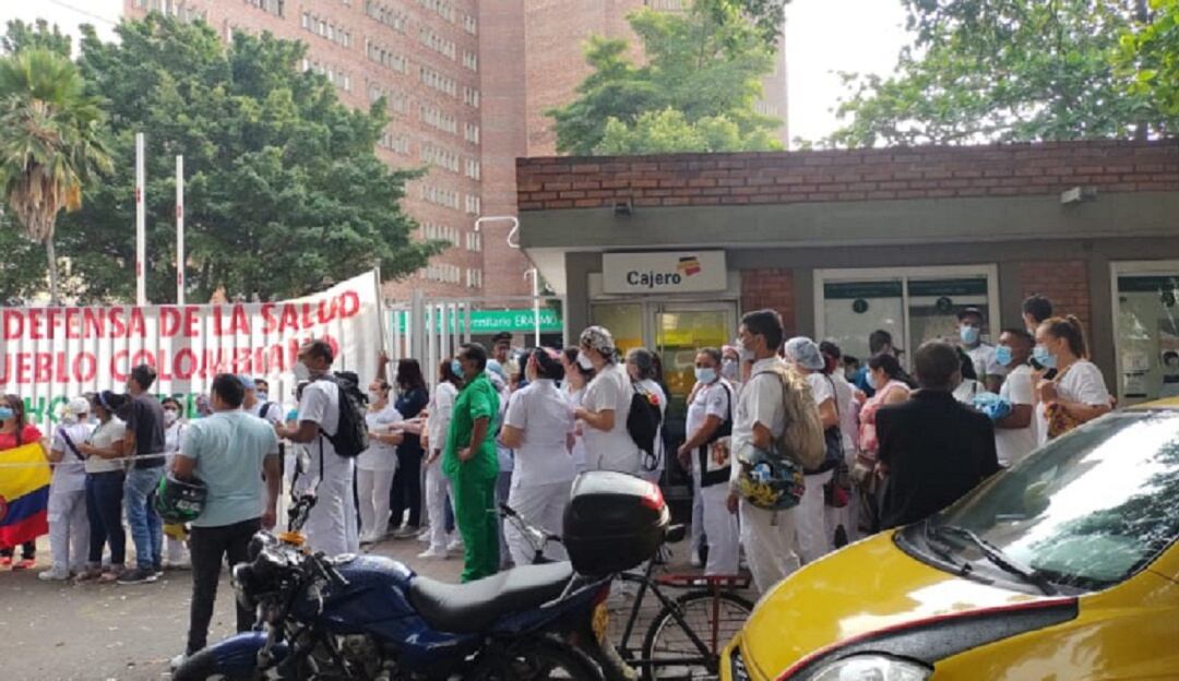 Protesta de personal médico del HUEM