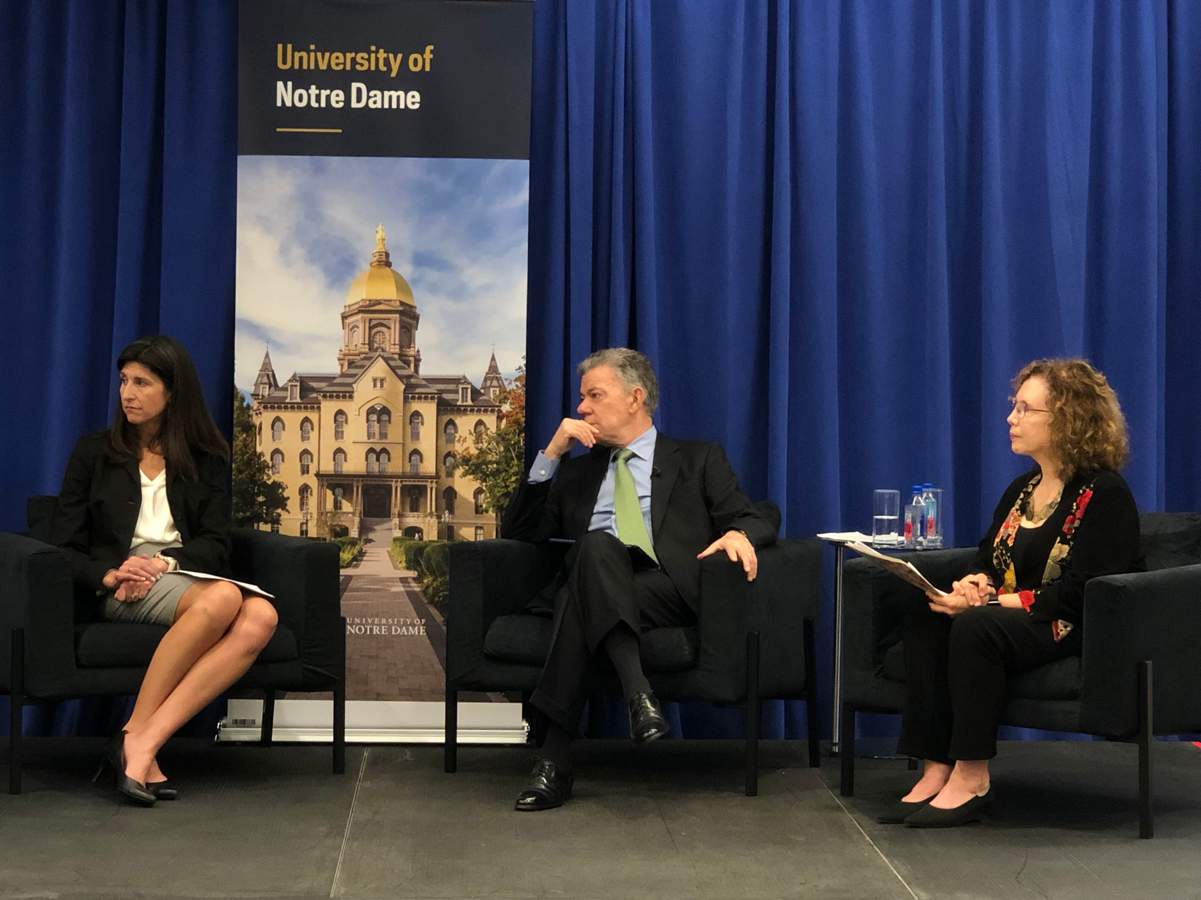 "Ojalá Venezuela vuelva a la democracia": expresidente Juan Manuel Santos. Foto: Diana Castrillón, Caracol Radio