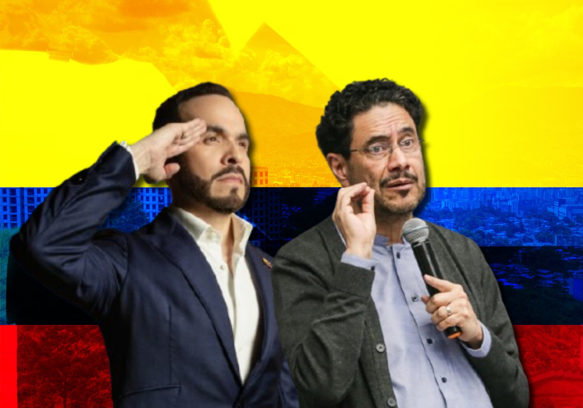Referencia de elecciones Colombia, Abelardo de la Espriella e Iván Cepeda. Fotos: Abelardo de la Espriella e Iván Cepeda