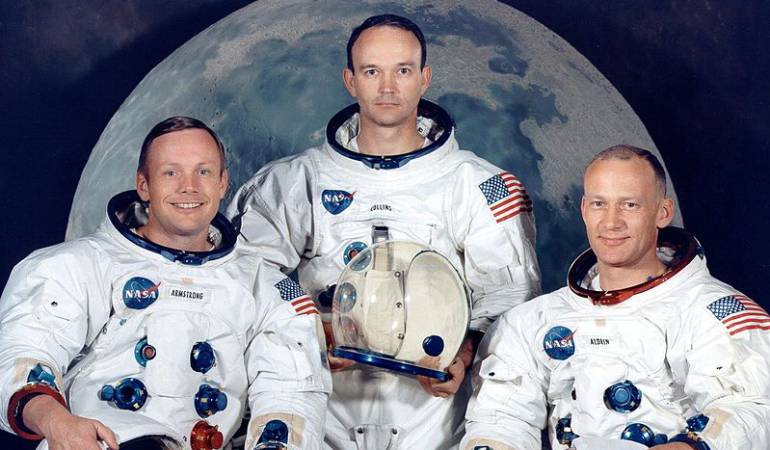 Neil Armstrong, Edwin Aldrin y Michael Collins.