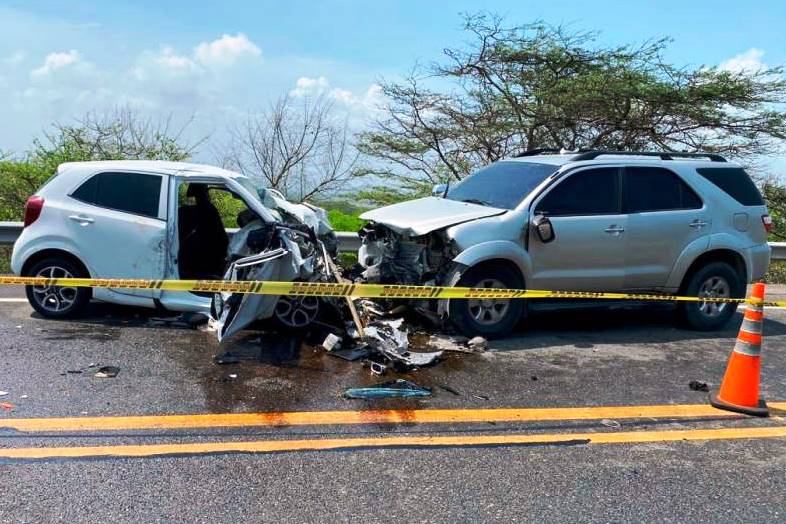 Dos muertos y seis heridos dejó siniestro en la vía al Mar entre Cartagena y Barranquilla