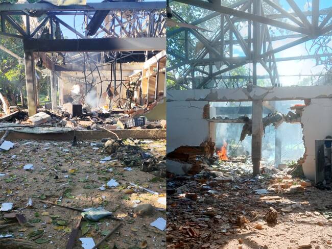 Atentado en Puerto Jordán, Arauca. Foto: Ejército