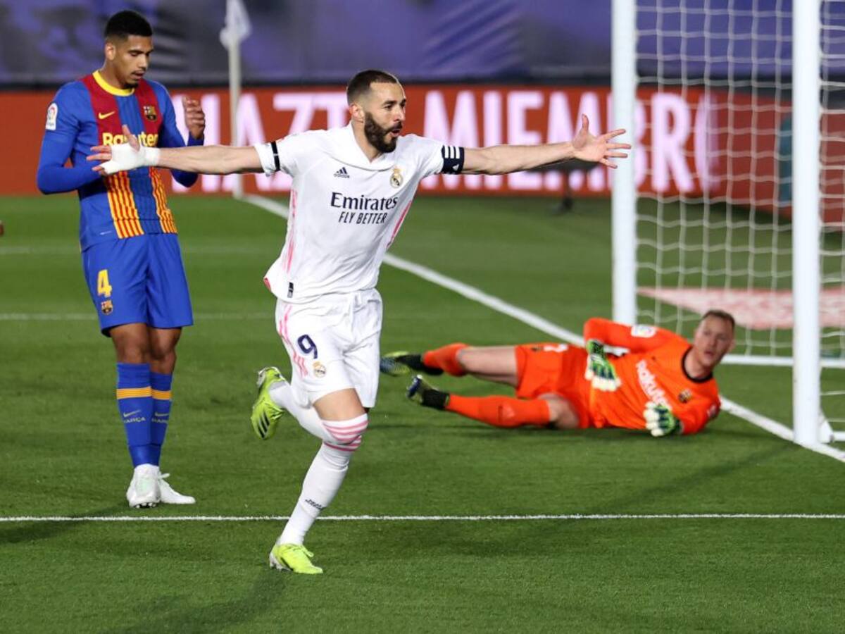 De taco: El golazo de Benzema que tiene ganando al Madrid ante el Barcelona