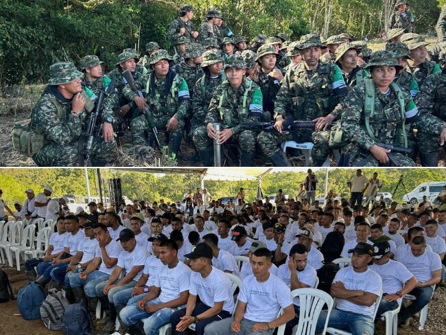 Así fue la dejación de armas de 100 hombres de la Coordinadora Nacional. Foto: Caracol Radio