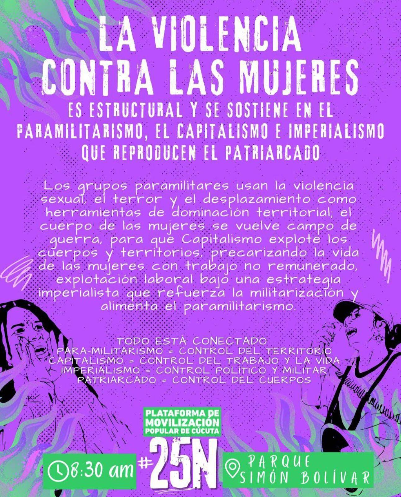 Cúcuta marchará contra la violencia de género. / Foto: Cortesía.