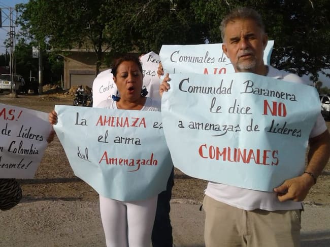 Amenazan a 10 líderes sociales en Baranoa, Atlántico