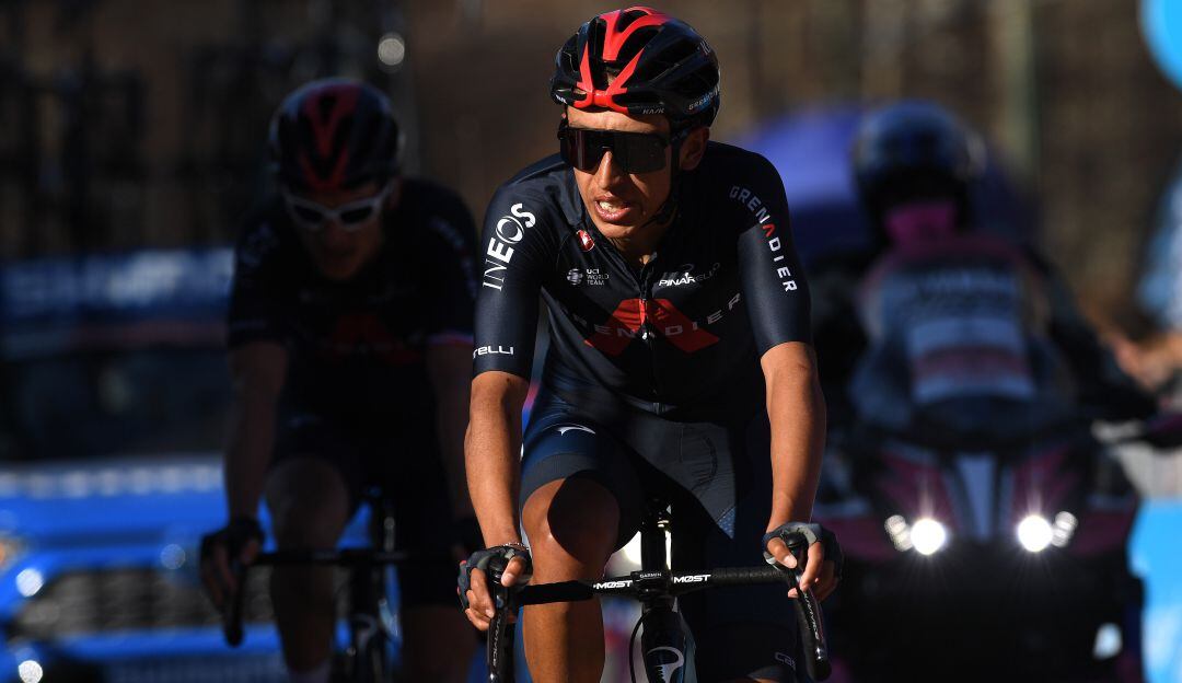 Egan Bernal durante su participación en la Tirreno Adriático.