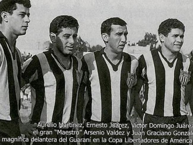 Delantera del Guaraní Copa Libertadores 1968