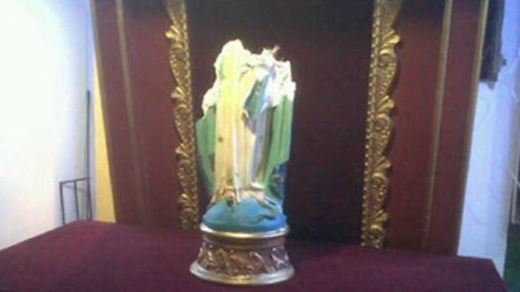 Apareció rota estatua de la Virgen en la Procuraduría