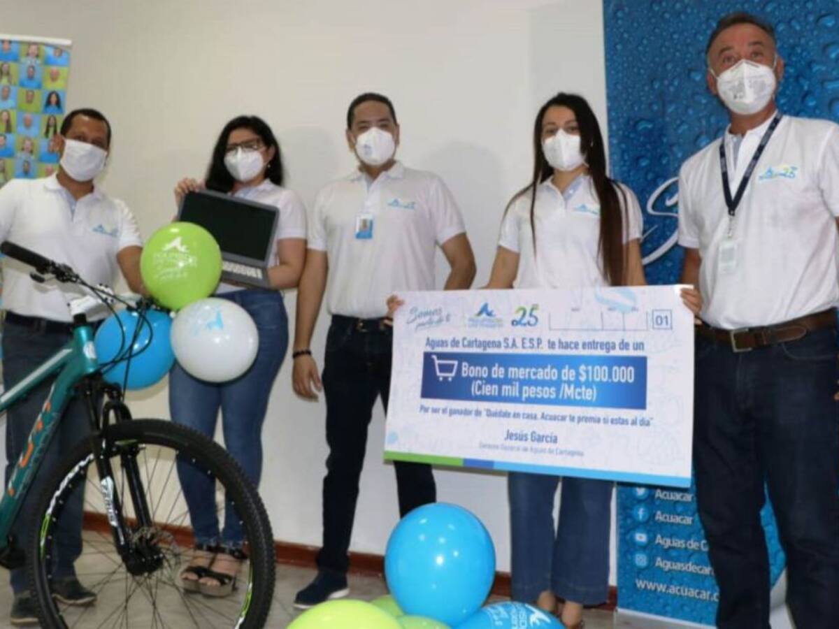 Aguas de Cartagena sorteó premios para sus usuarios puntuales