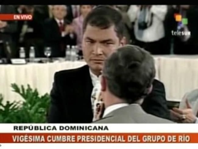 Rafael Correa: &#039;Jamás habrá ruptura de relaciones entre colombianos y ecuatorianos&#039;