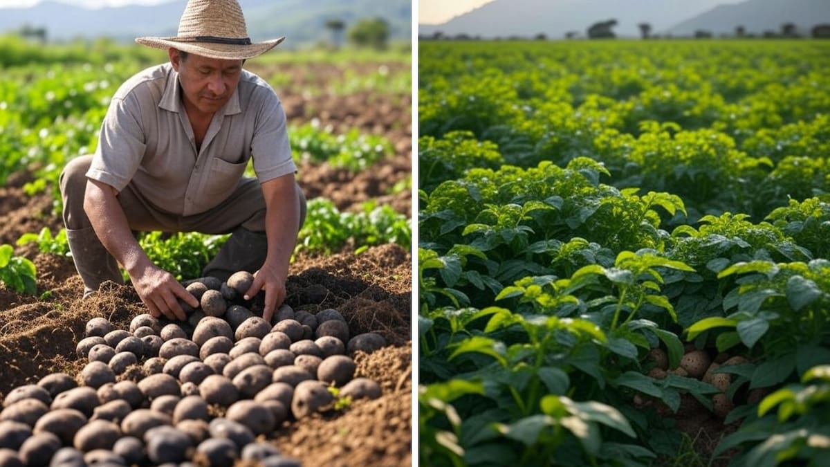 Hugo Rodríguez, papicultor de Santander.