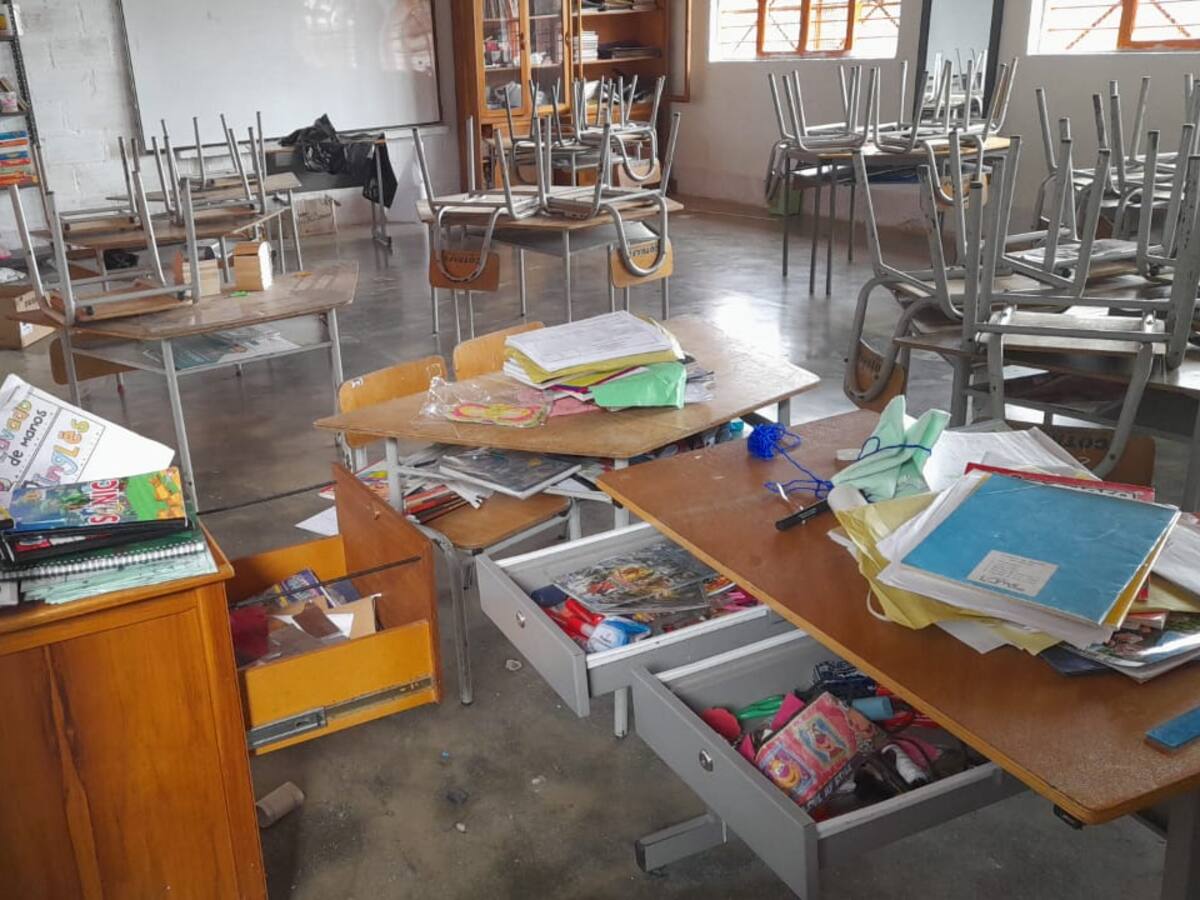 Alcaldía de Barbosa anunció refuerzo de patrullajes en la escuela robada