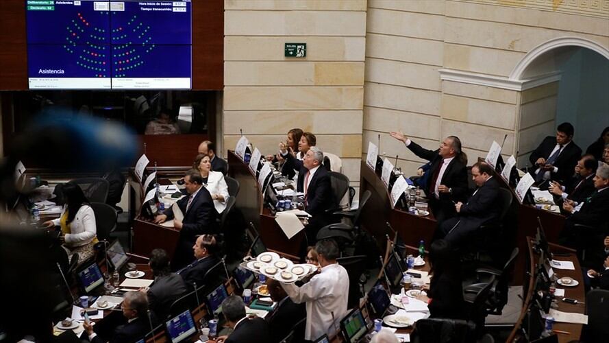 Debate de control político sobre los alcances del acuerdo entre Gobierno y Farc. Foto: Colprensa - Juan Páez
