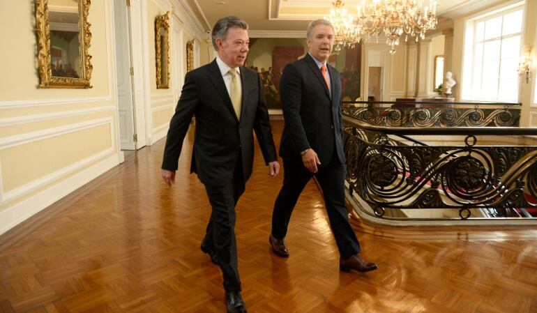 Iván Duque y Juan Manuel Santos.