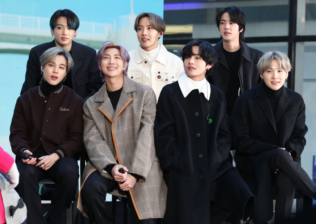 Jimin, Jungkook, RM, J-Hope, V, Jin, y SUGA de la banda BTS. Foto: Cindy Ord/WireImage / Getty Images