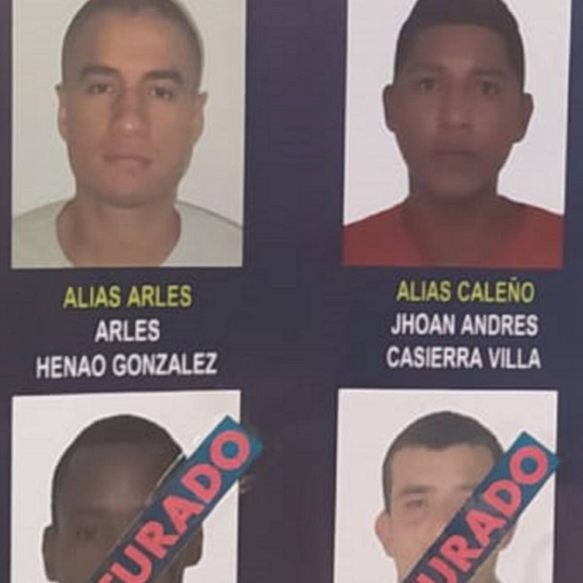Capturados tres de los ocho delincuentes más buscados del Quindío