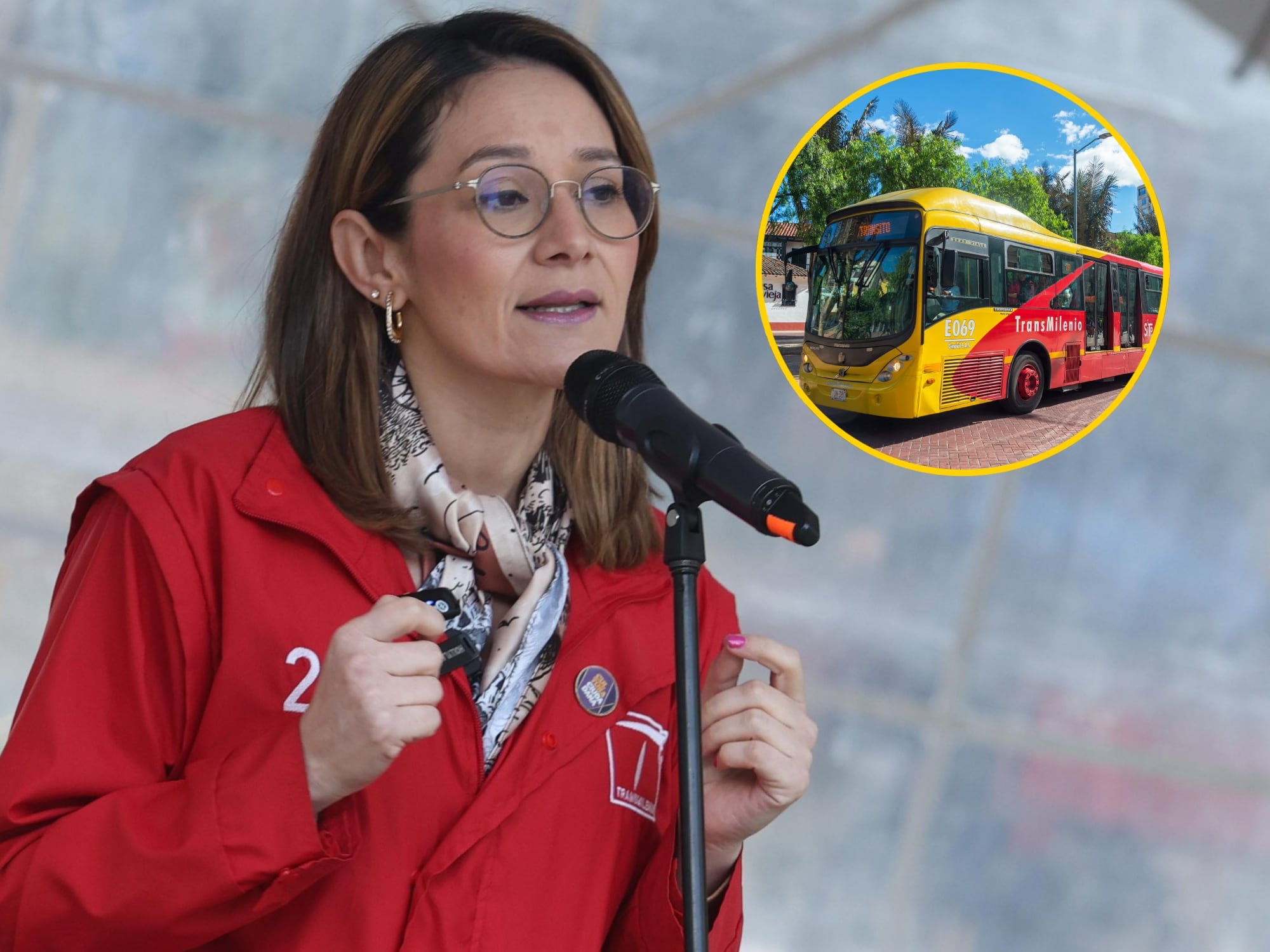 María Fernanda Ortiz, gerente de TransMilenio. Foto: Twitter María Fernanda Ortiz y Getty Images.