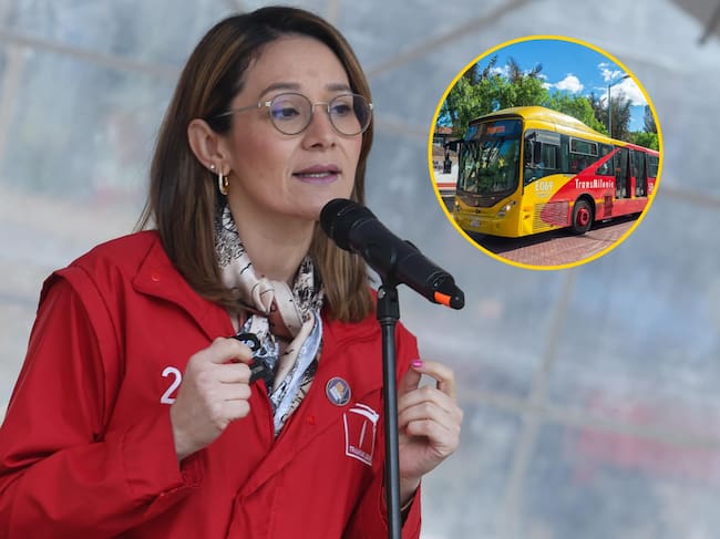 María Fernanda Ortiz, gerente de TransMilenio. Foto: Twitter María Fernanda Ortiz y Getty Images.