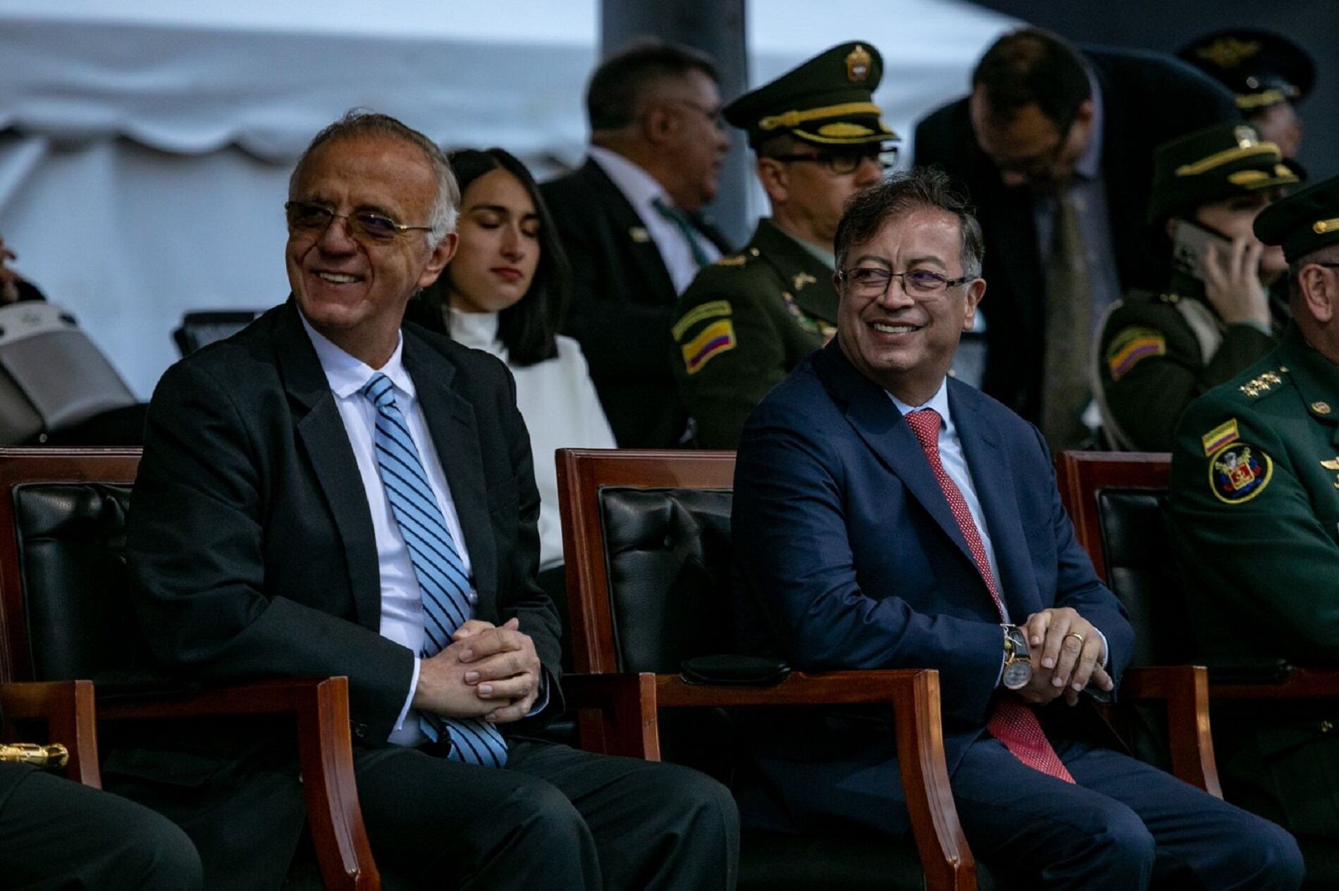 Gustavo Petro y el ministro de Defensa, Iván Velásquez. Cortesía: Presidencia de la República.