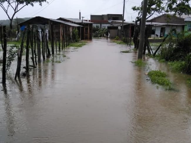 Aguacero provocó inundaciones en un corregimiento de Cartagena