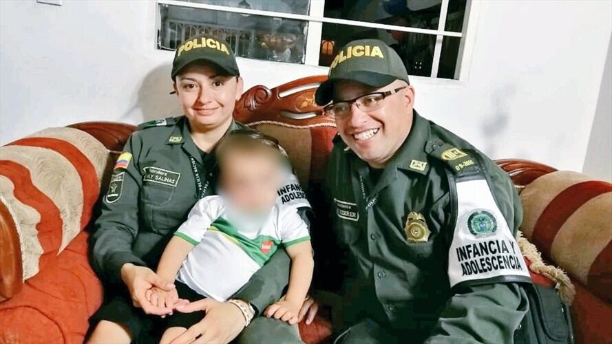 Autoridades encuentran a un niño abandonado entre Colombia y Venezuela. Foto: Policía de Cúcuta