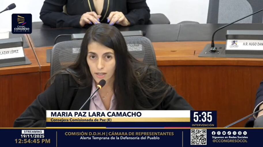 Intervención de María Paz Lara Camacho ante la Comisión de DDHH de la Cámara de Representantes