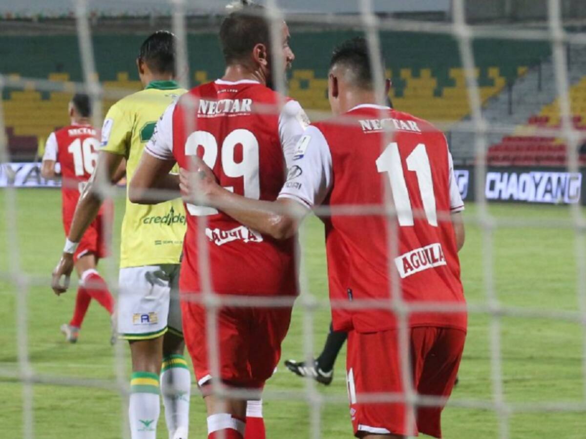 Santa Fe ganó en Bucaramanga y cerró primera fase de la Liga con 40 puntos