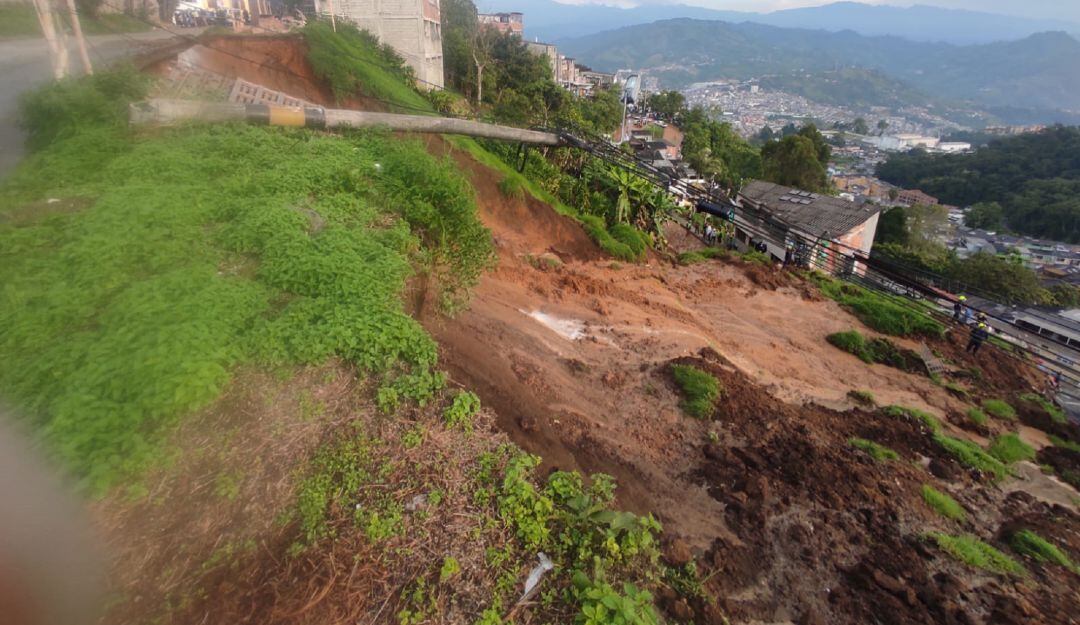 Emergencia por deslizamiento de tierra en Manizales
