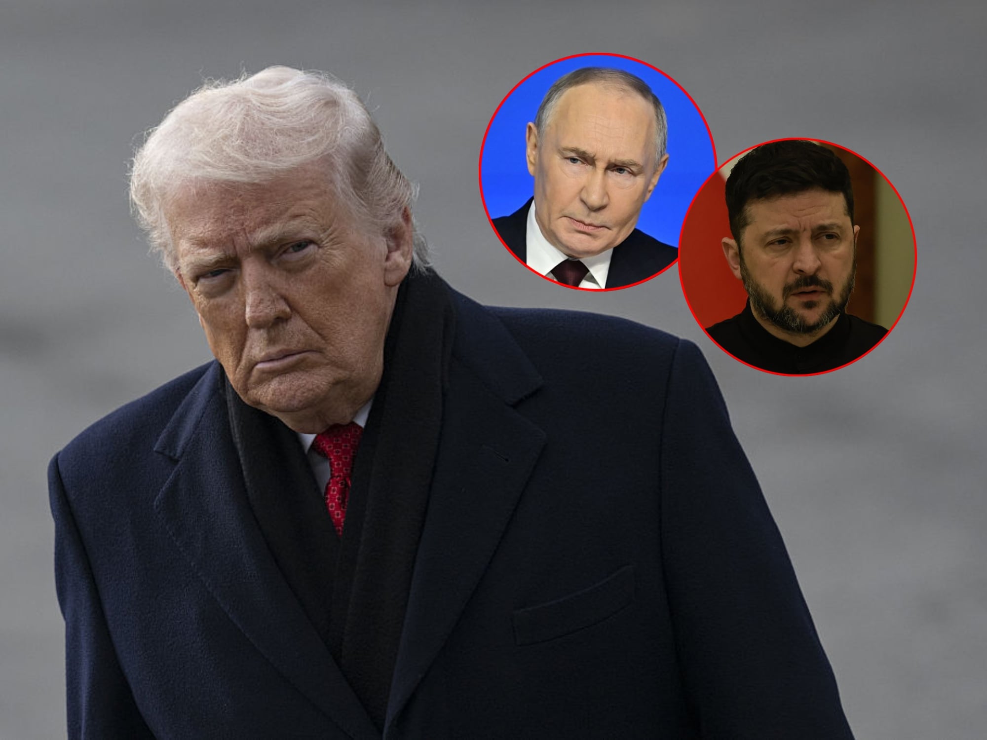 Donald Trump, Vladimir Putin y Volodimir Zelenski. Fotos: (Photo by Celal Gunes/Anadolu via Getty Images) / (Photo by Sefa Karacan/Anadolu via Getty Images) / (Photo by Yan Dobronosov/Global Images Ukraine via Getty Images)