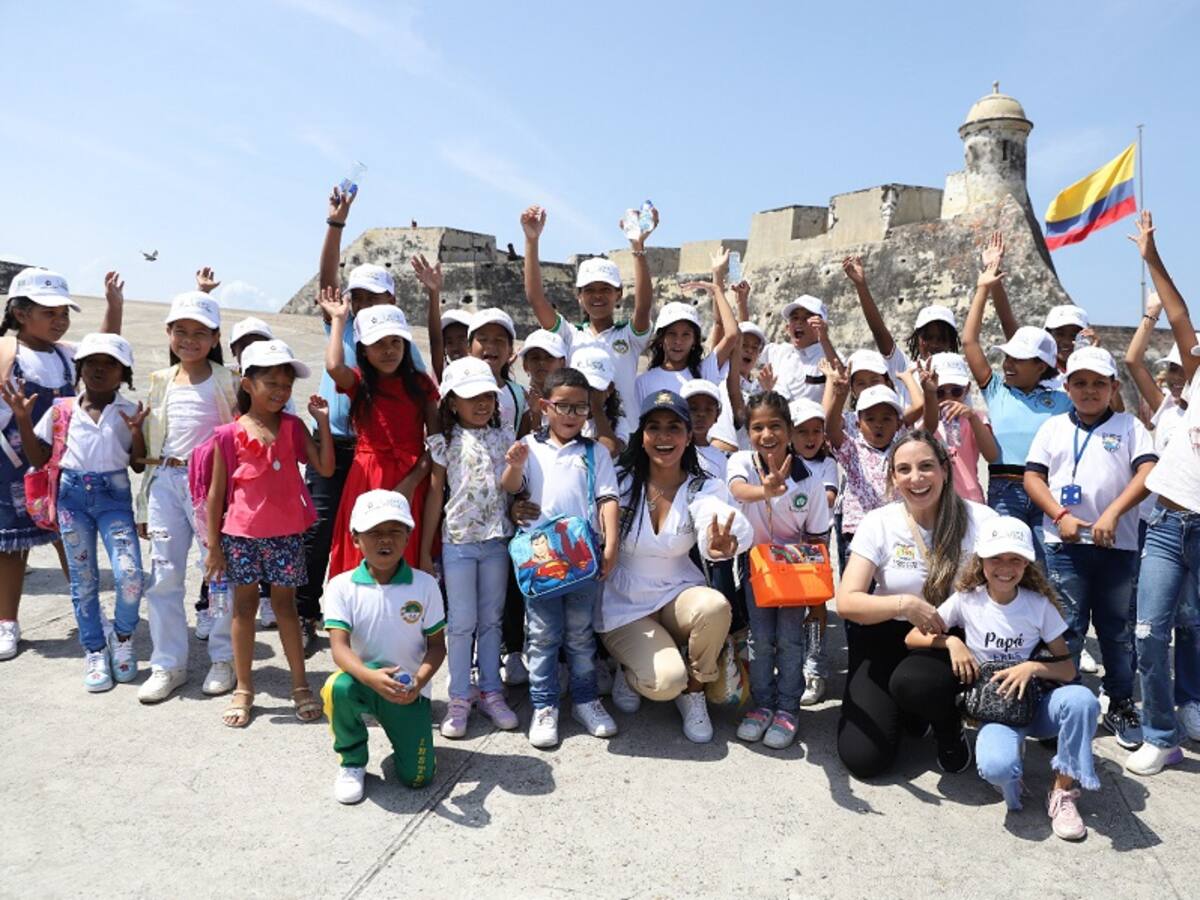 Niños ganadores del concurso ‘Bolívar Pinta Bien’ disfrutaron de los encantos de Cartagena