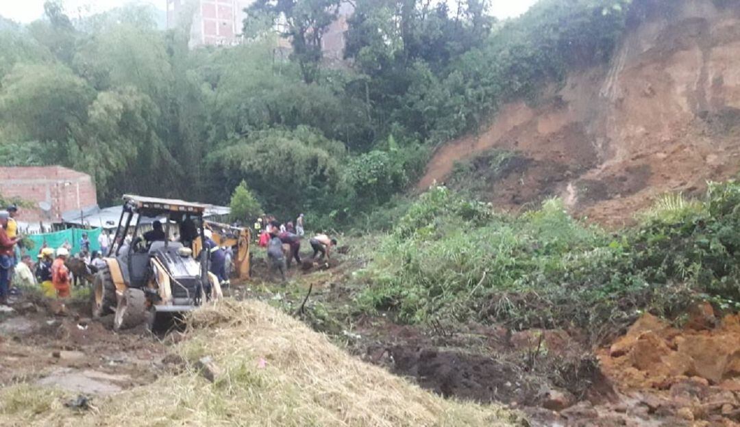 Deslizamiento en barrio Los Mangos de Chinchiná