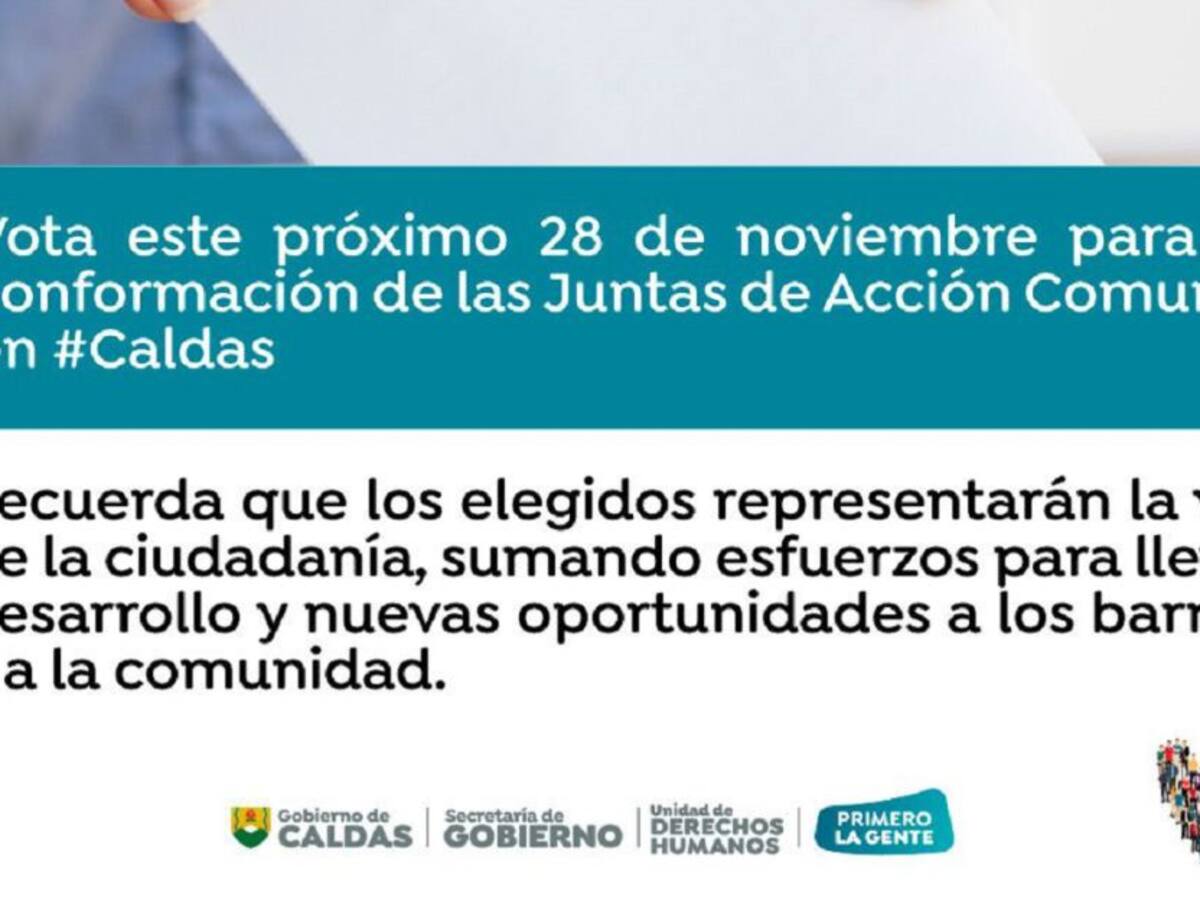 Invitan a caldenses a participar de elecciones de Juntas de Acción Comunal