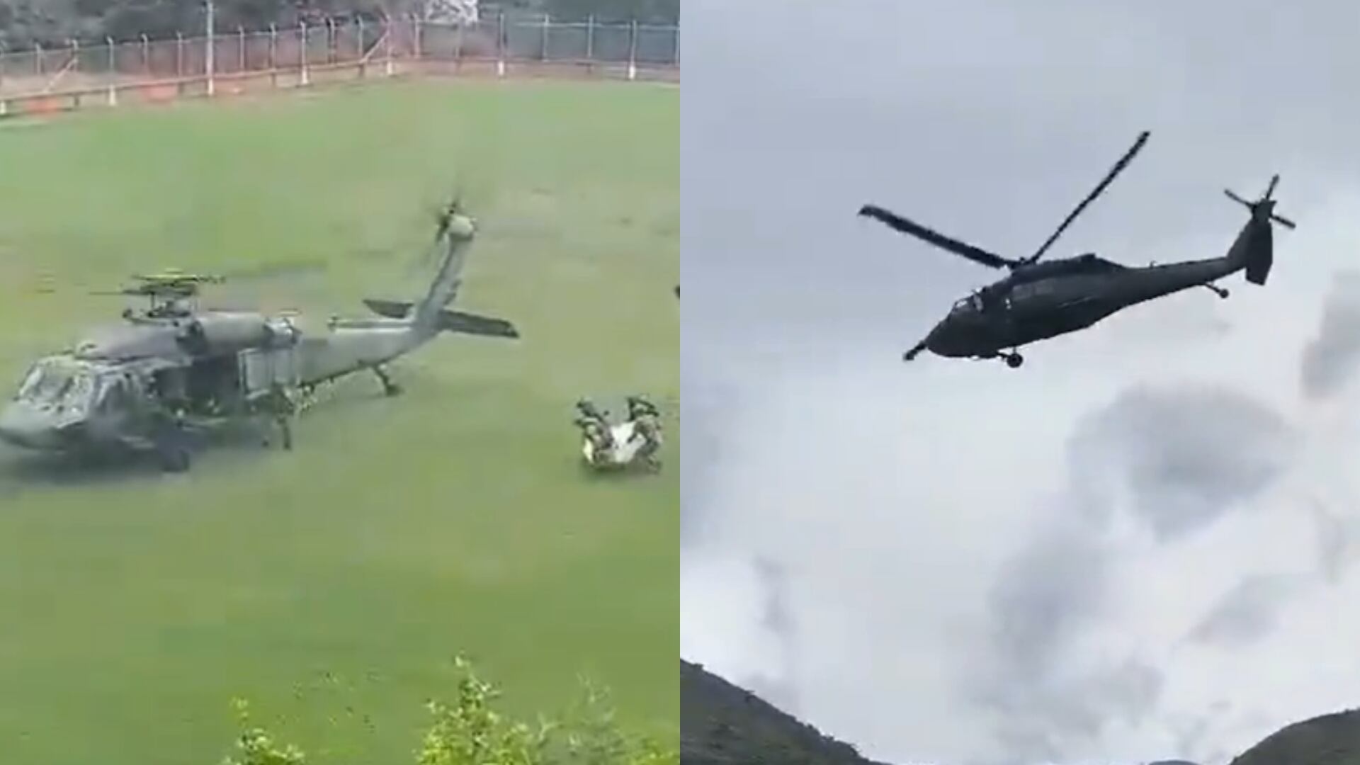 Helicóptero del Ejército logra la extracción de los soldados heridos y de los cuerpos de los uniformados fallecidos en Argelia, Cauca