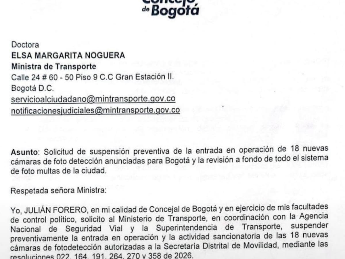 Más de 30 concejales pidieron suspender la instalación de 18 cámaras salvavidas en Bogotá