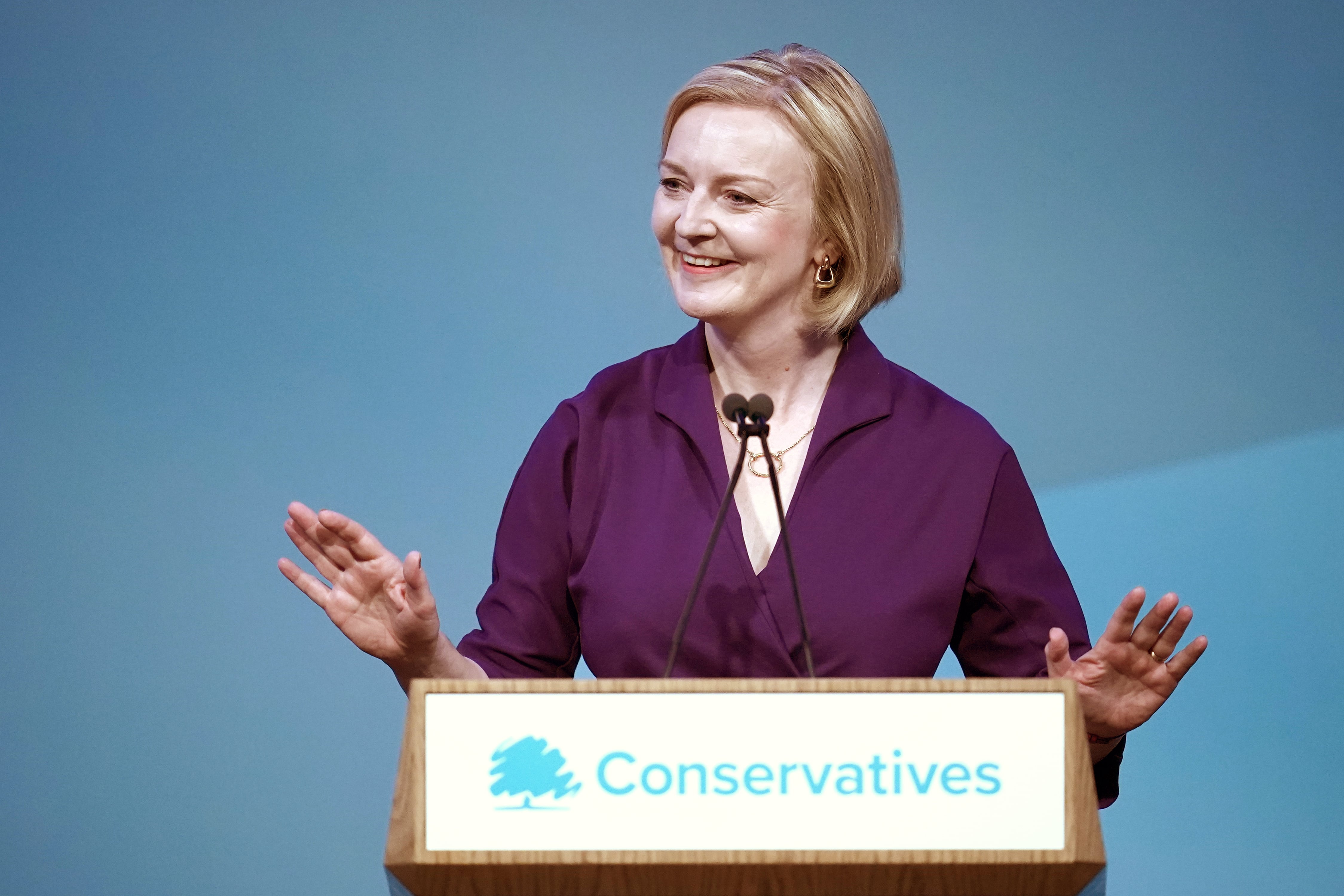 Liz Truss. (Photo by Christopher Furlong/Getty Images)