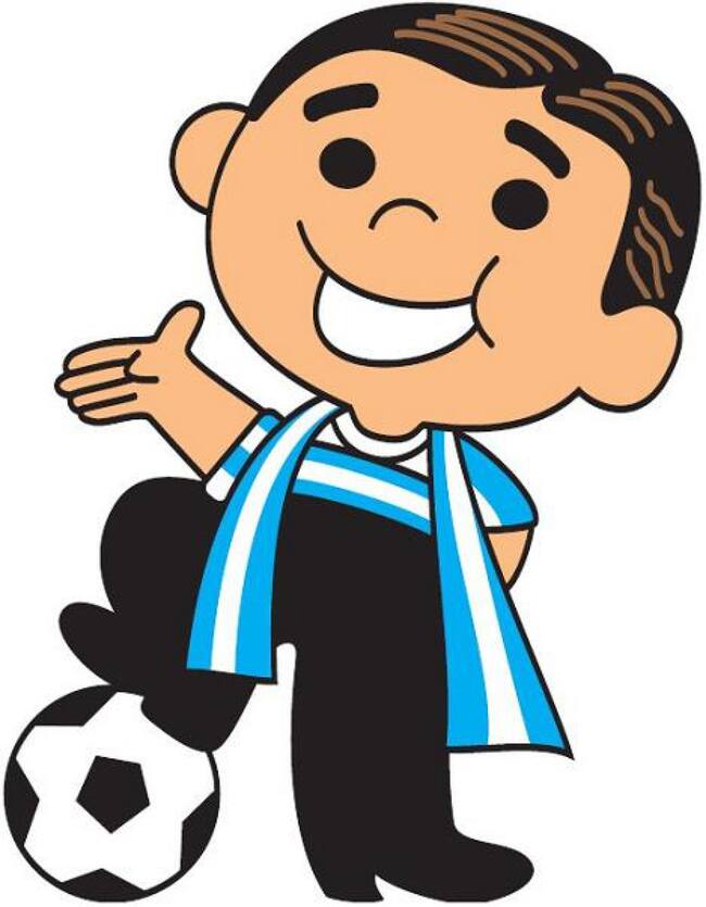 Primera mascota de la Copa América en Argentina 1987. Era una versión infantil del cantante de tango Carlos Gardel.