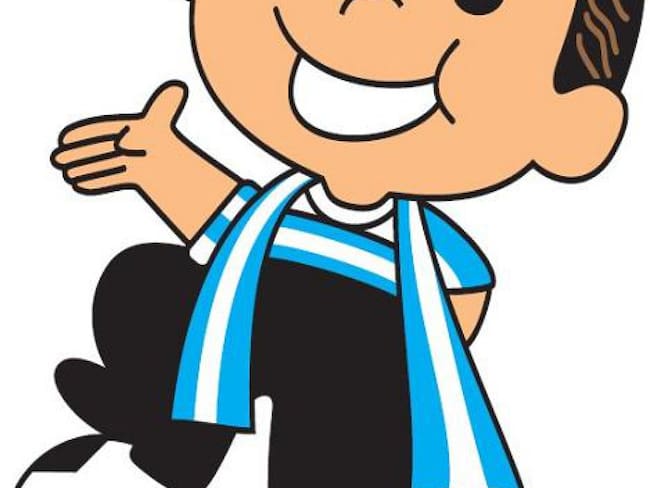 Primera mascota de la Copa América en Argentina 1987. Era una versión infantil del cantante de tango Carlos Gardel.