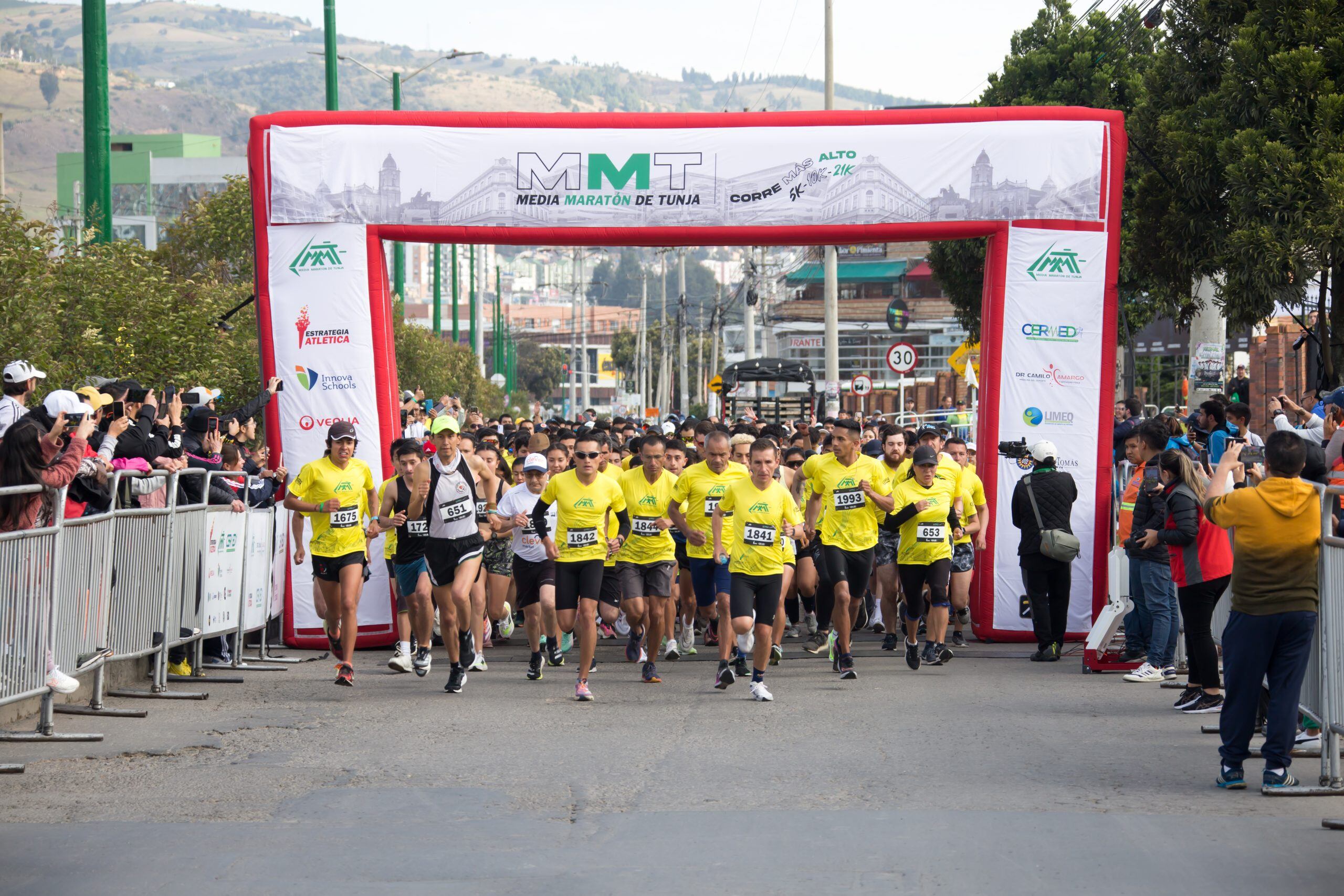 Personas en la Media Maratón de Tunja 2023. (Foto: Media Maratón de Tunja)