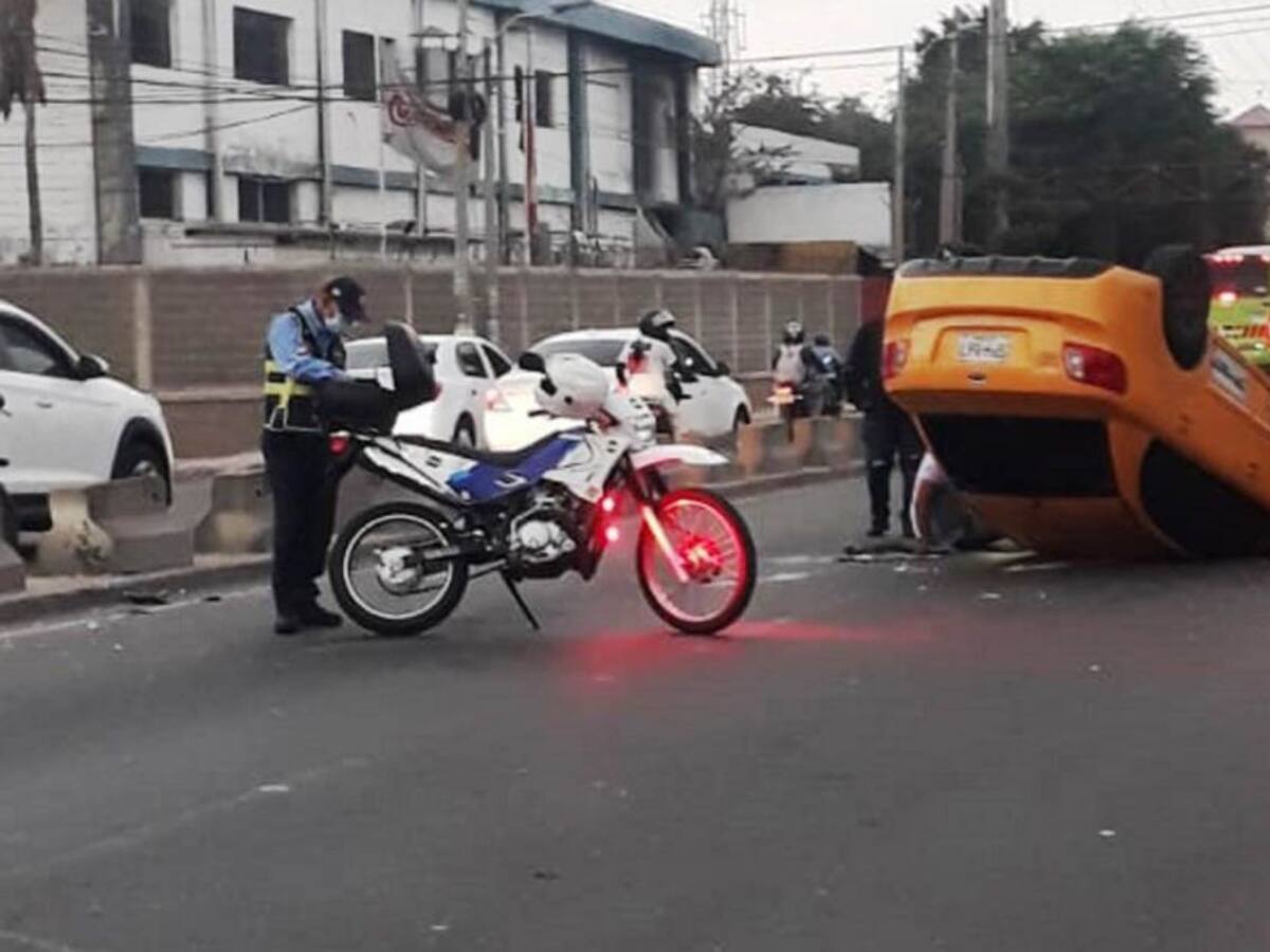 Taxista resultó ileso en accidente de tránsito en Cartagena