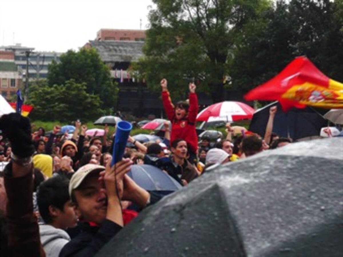 Así se vivió la final España-Holanda en Bogotá