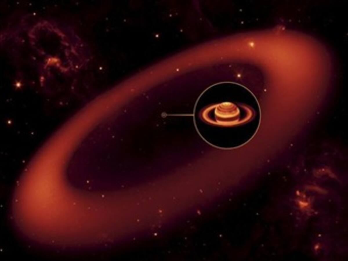 Descubierto el mayor anillo del sistema solar en la órbita de Saturno