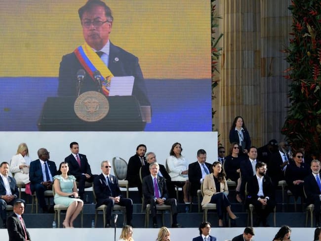 Invitados internacionales durante la posesión presidencial de Gustavo Petro. Foto: Getty