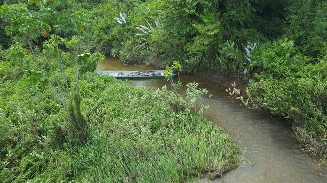 Incautan cerca de una tonelada de alcaloides en Cauca. Foto: Armada Nacional