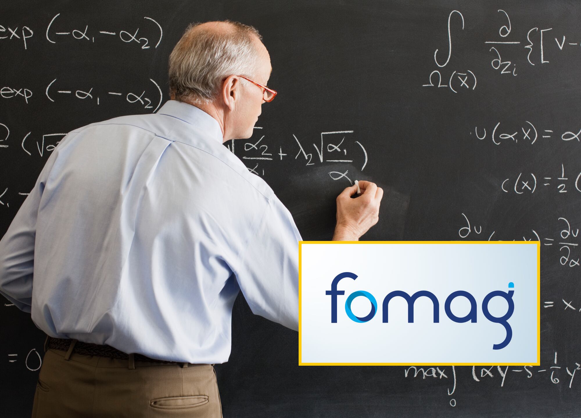 Docente, imagen de referencia, y logo del Fomag | Foto: GettyImages