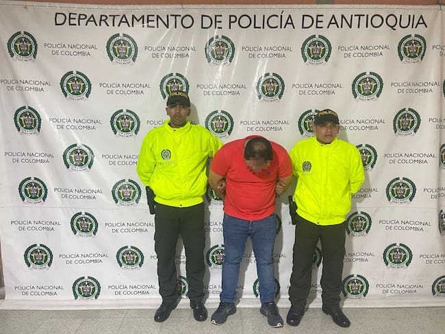 Concejal capturado en Cocorná - foto policial Antioquia
