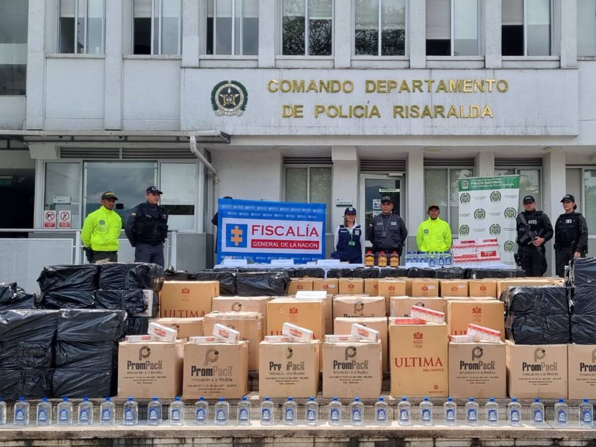 Desarticularon banda que comercializaría cigarrillos y licor de contrabando en Risaralda